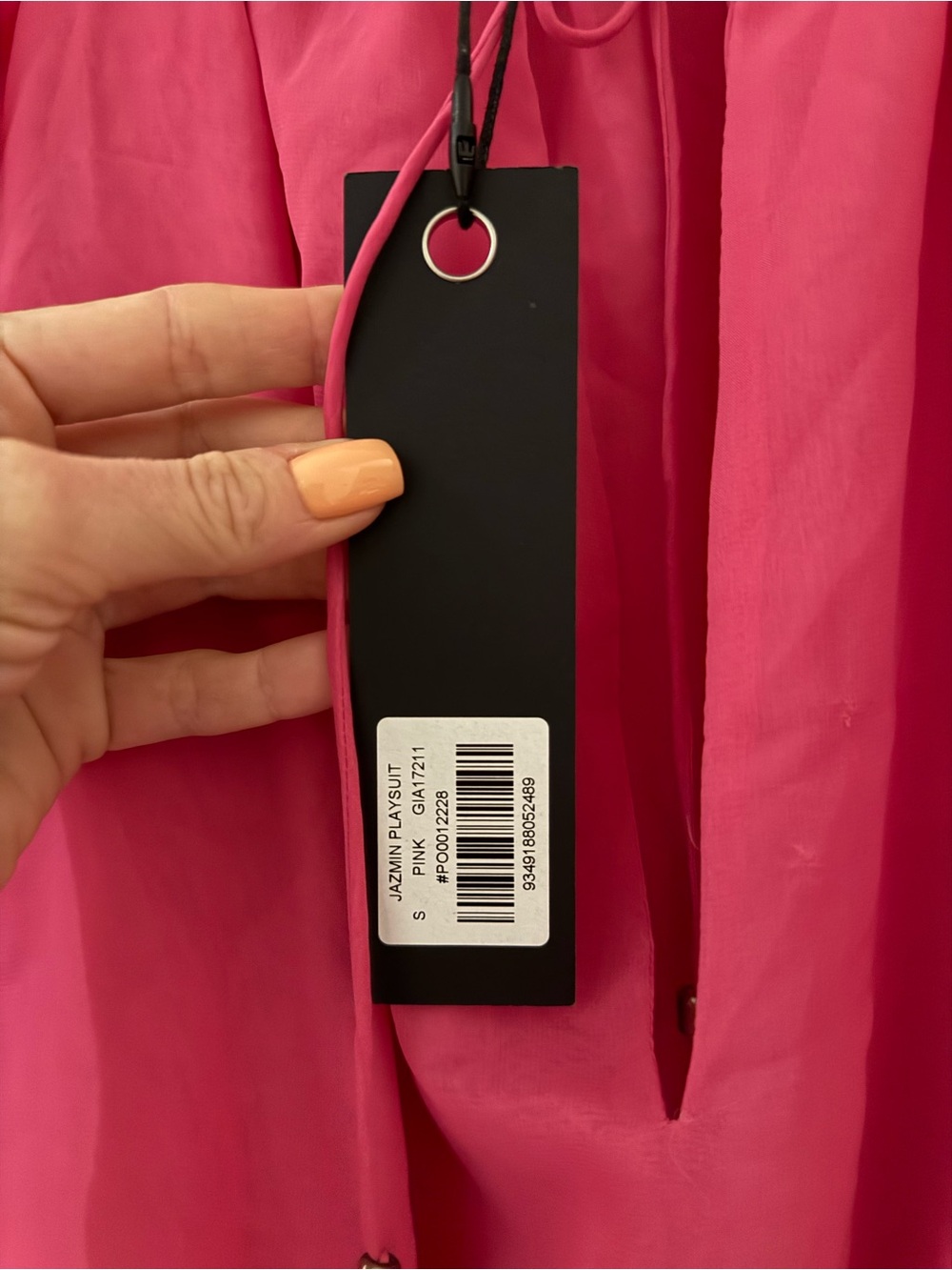 I AM GIA Jazmin Chiffon Bardot Plunge Tie Detailed Dress NWT - Picture 3 of 3